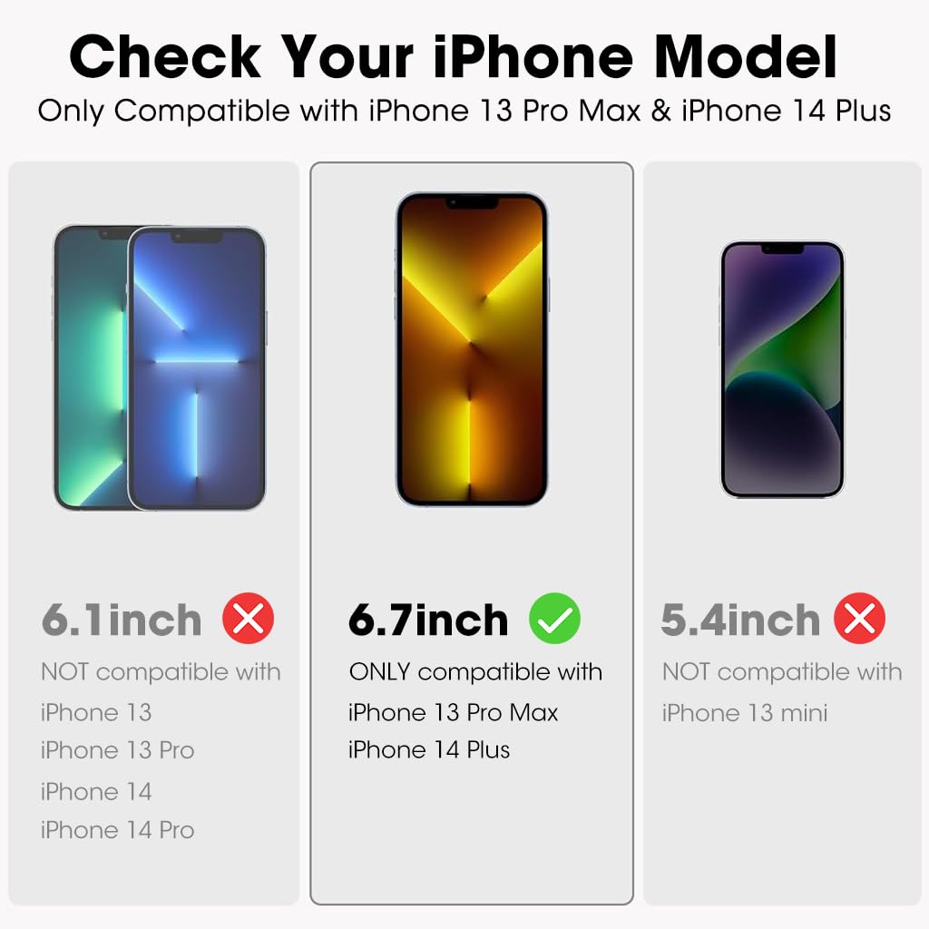 ZORBES Privacy Screen Protector for iPhone 14 Plus and 13 Pro Max featuring 9H Glass | 2 Pack