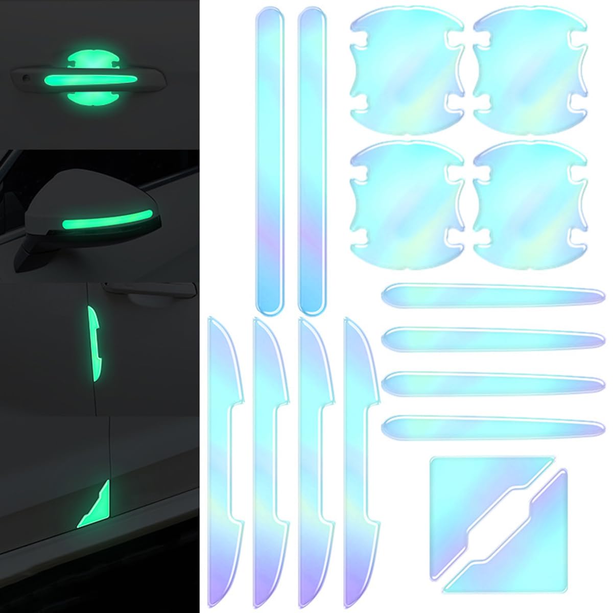 STHIRA Reflective Stickers for Cars and Bikes featuring Self-Adhesive Design 36Pcs 3x8cm | Waterproof PET High Visibility