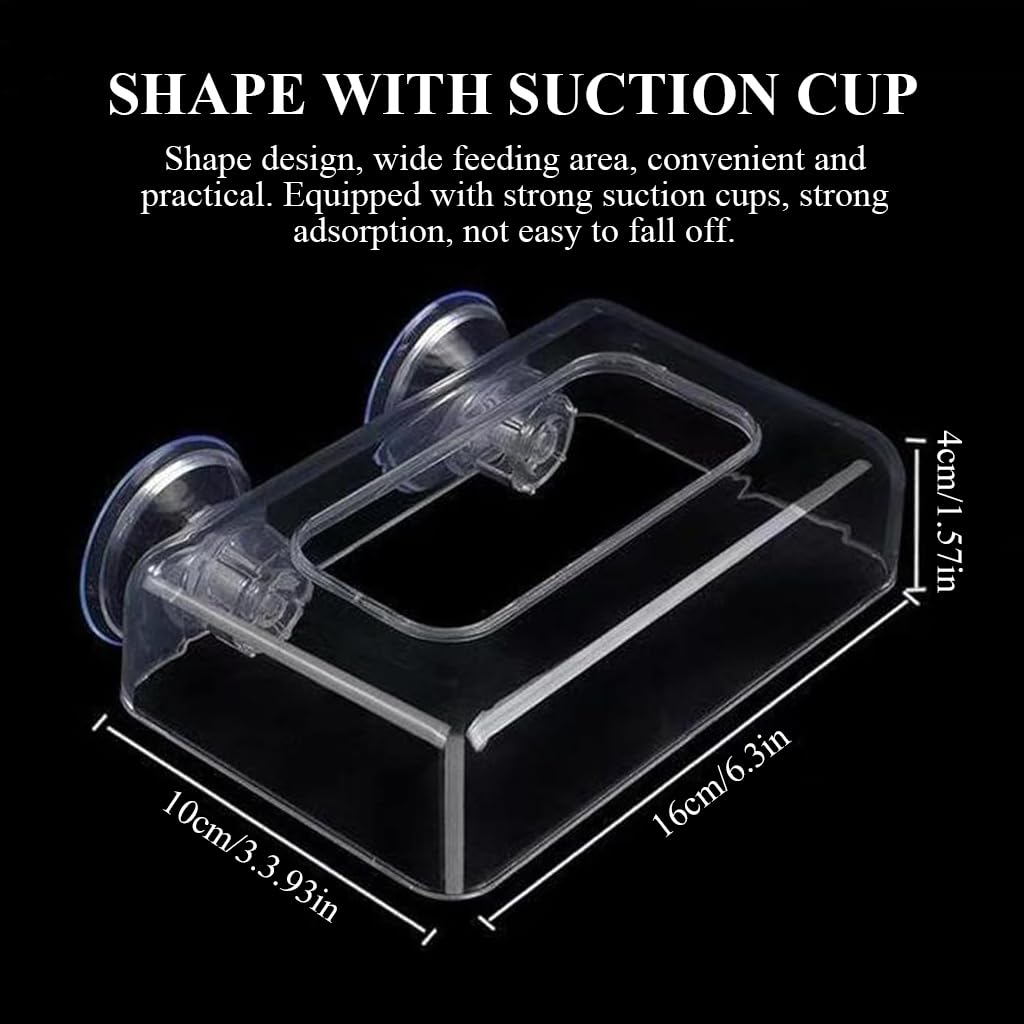 Qpets Floating Fish Feeding Ring for Aquariums with Suction Cup and Clear Acrylic Frame | Reduces Waste