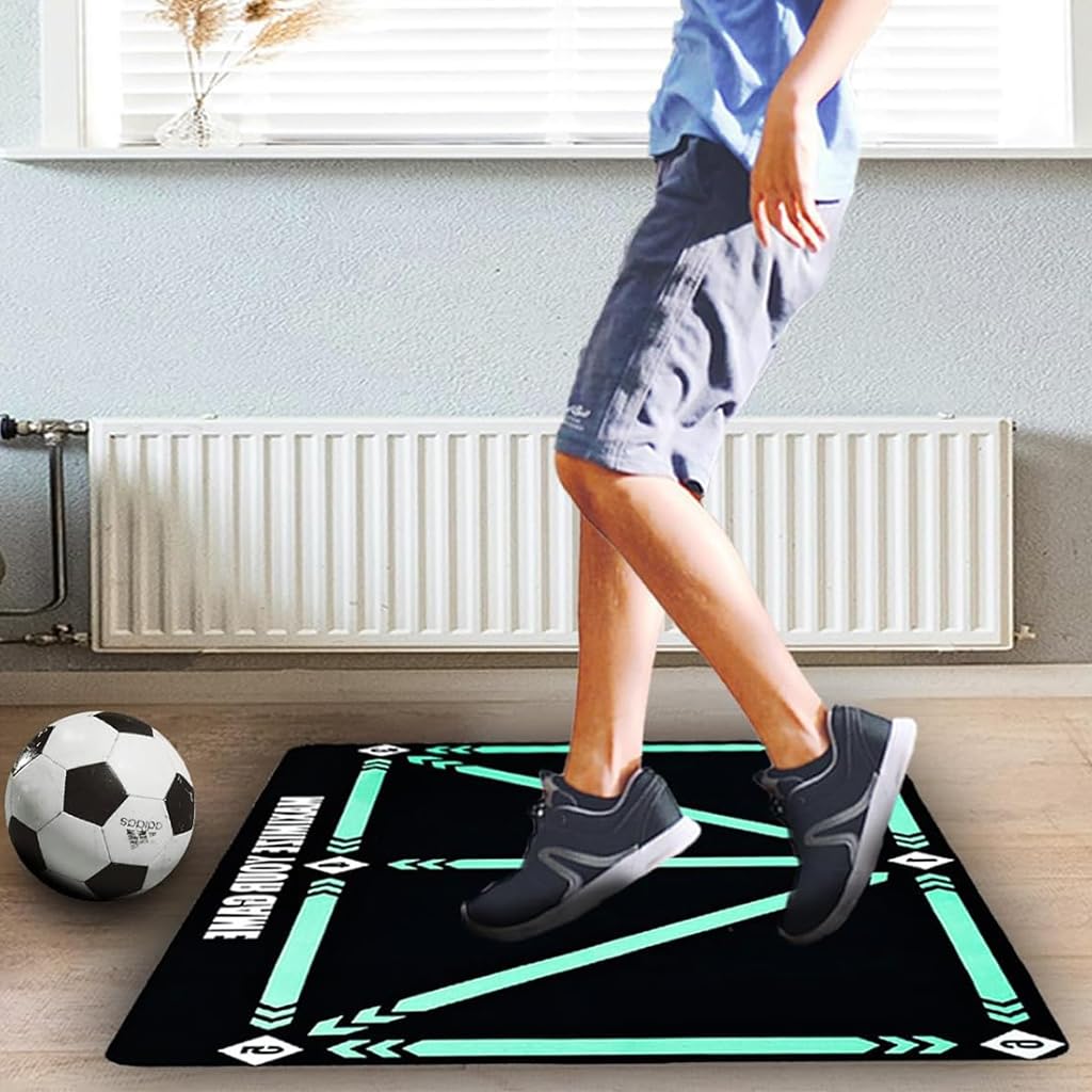 Proberos® Kids Football Training Mat 23.6x35.4 inches Soccer Shooting Skill Training with Guild Lines Mat Agility Training Mat Anti-slip Diatom Mud Mat