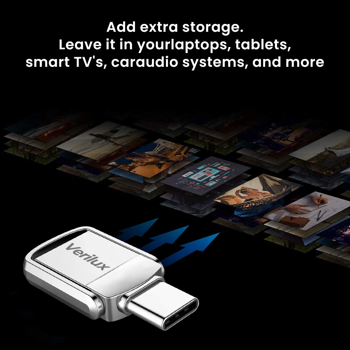 Zeitel 64GB Mini Flash Drive for Android Phone and Laptop with 360° Rotation Cover | Zinc Alloy USB 3.0 and Type C Storage