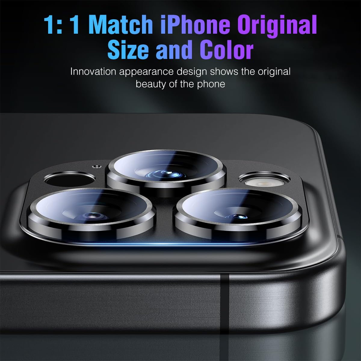 ZORBES Camera Lens Protector for iPhone 16 Pro Max with Full Coverage Aluminum Alloy | Scratch-Proof HD Clarity and Case-Compatible Design