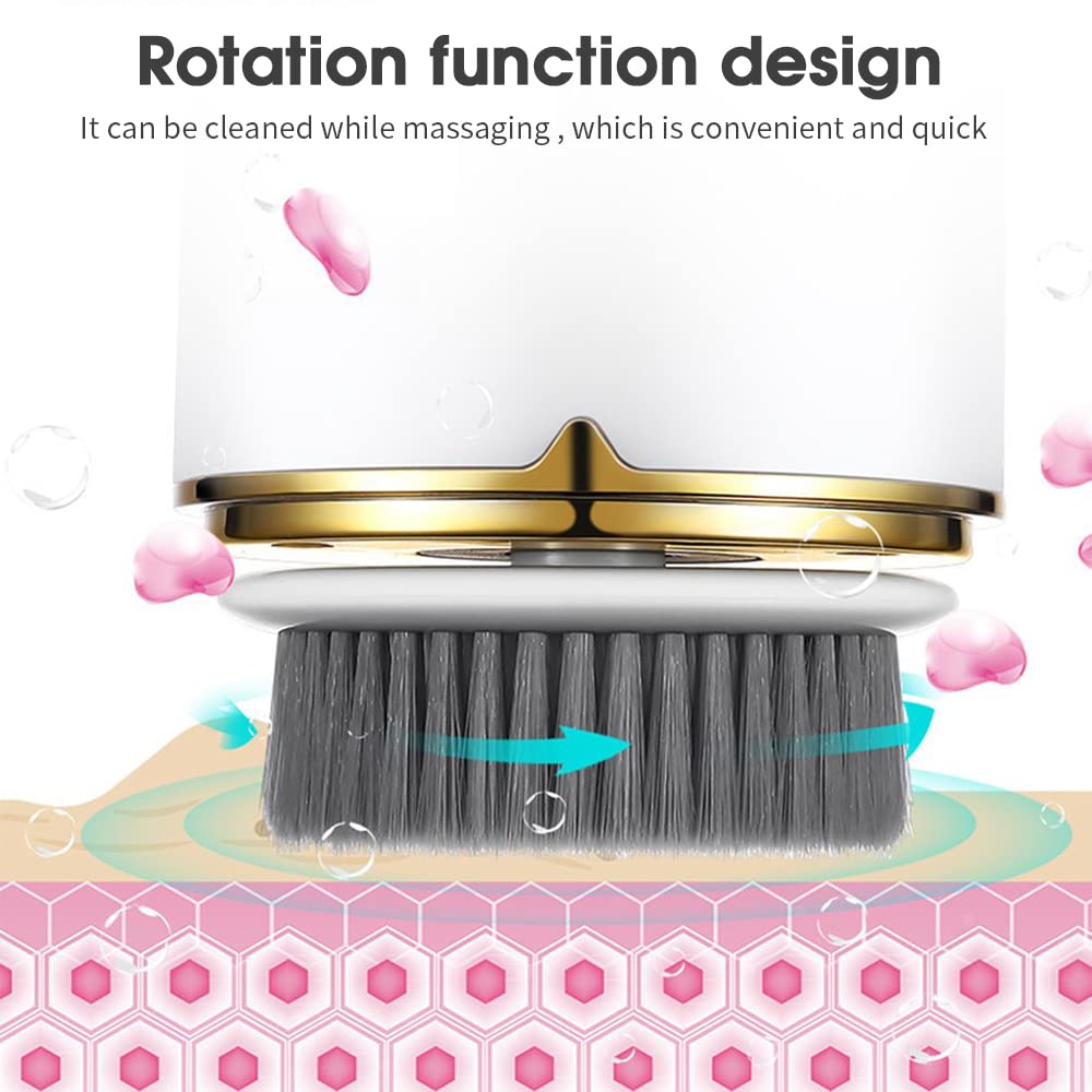 MAYCREATE Electric Face Cleaning Massager with 3 in 1 Detachable Heads for Deep Cleansing | Rechargeable Brush for Women and Men