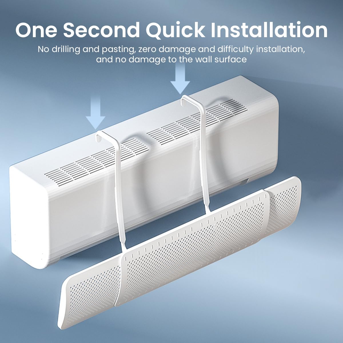 HASTHIP Air Conditioner Deflector for Room and Office featuring Retractable 22–32 in Design | Adjustable Angle Plastic Deflector