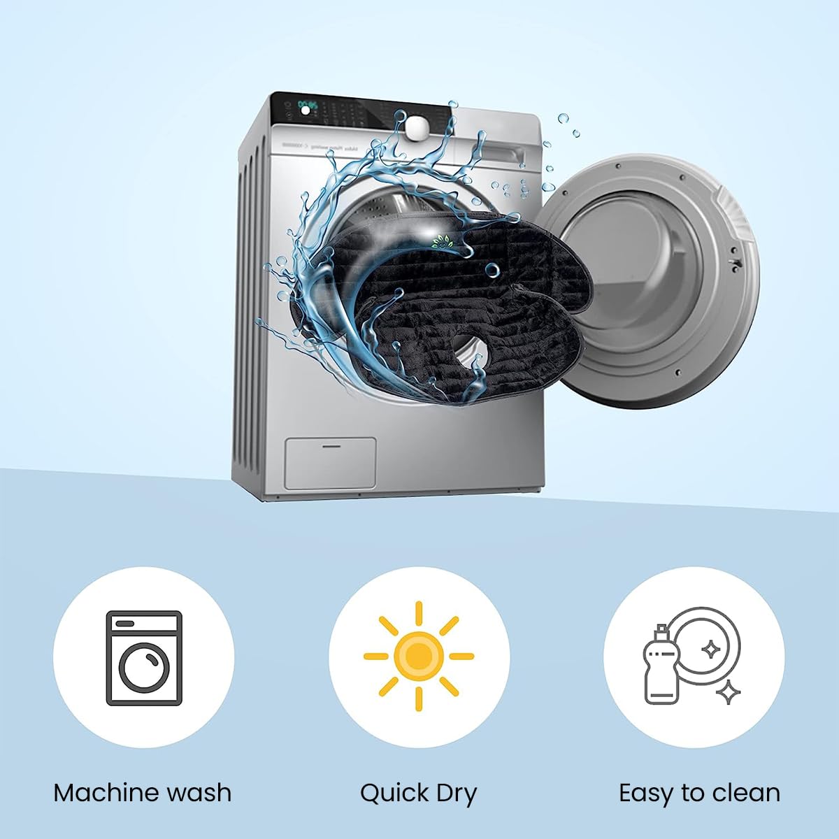 SNOWIE SOFT Toddler Car Seat Cover for Baby Seats with Waterproof Liner & Anti Slip | Machine Washable Universal Fit