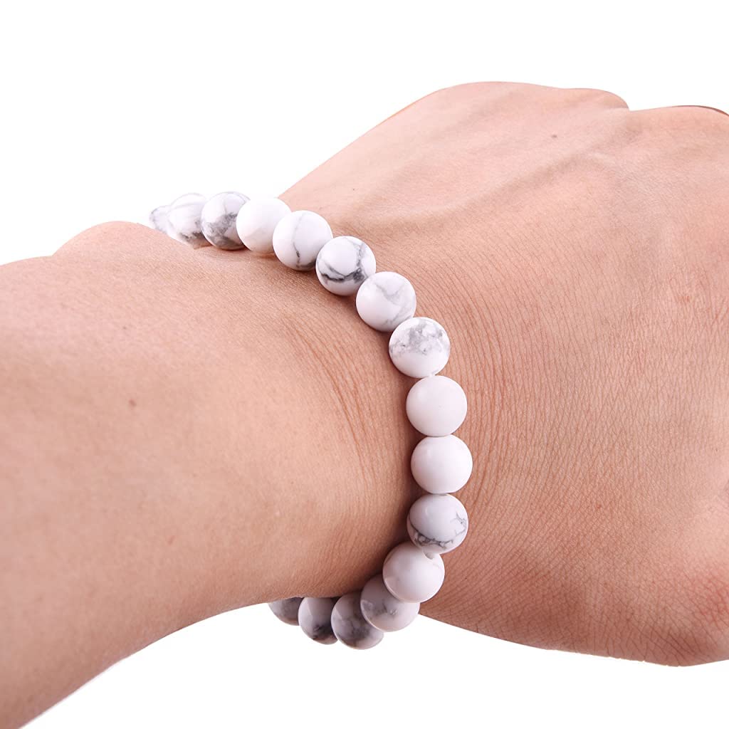 Zibuyu Bracelet Set for Yoga and Daily Wear featuring 4 Natural Stone Beads | Unisex Gift