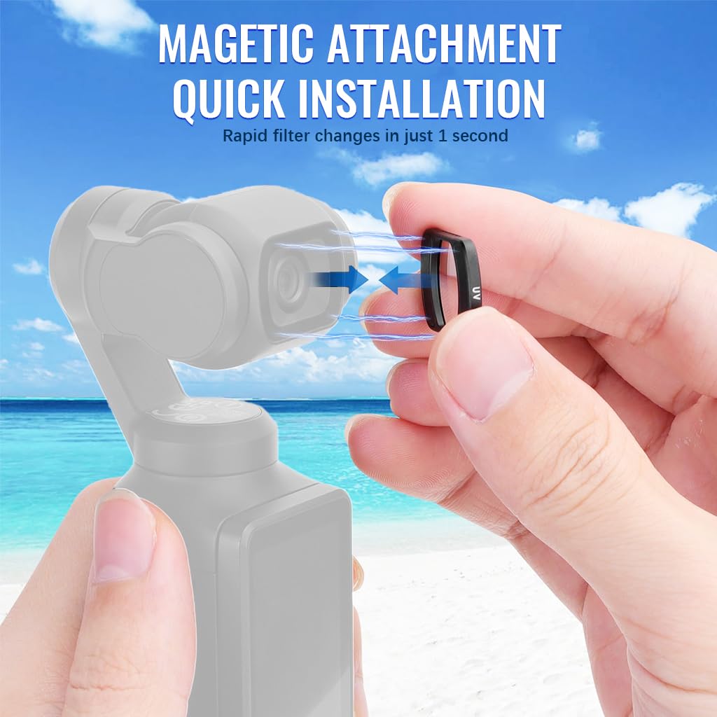 ZORBES Magnetic Polarized Camera Lens for DJI Pocket 3 with 6pcs ND UV CPL Filters | Optical Glass