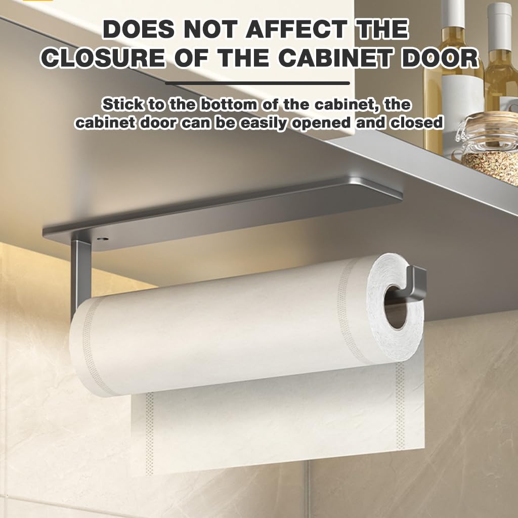 Supvox Magnetic Tissue Paper Holder for Kitchen with Strong Magnet & 6 in Roll Fit | Space Saving Rack for Fridge or RV