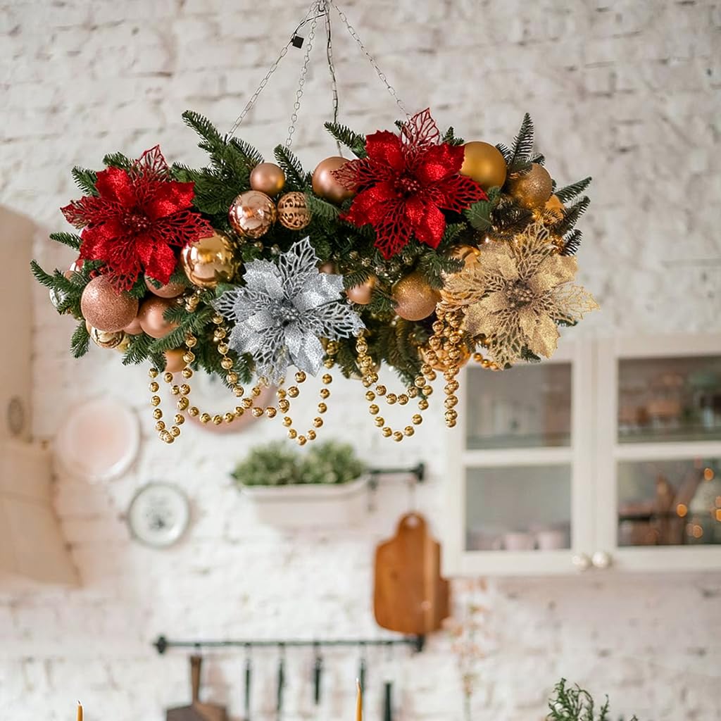 HASTHIP DIY Diamond Painting Christmas Ornaments 10pcs for Festive Tree Decor | Family Craft Kit