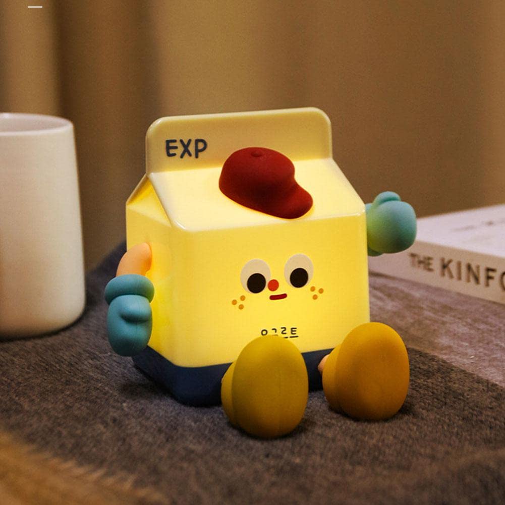 ELEPHANTBOAT Night Light for Kids with 30mins Auto Off Timer and USB Rechargeable 500mAh Battery | Soft Silicone Milk Box Design
