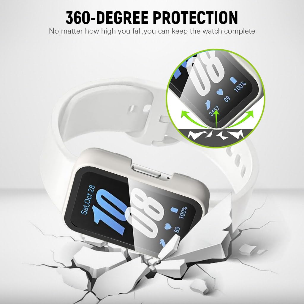 ZORBES Tempered Glass Cases for Samsung Galaxy Fit3 with Snap-On Design in Black & White