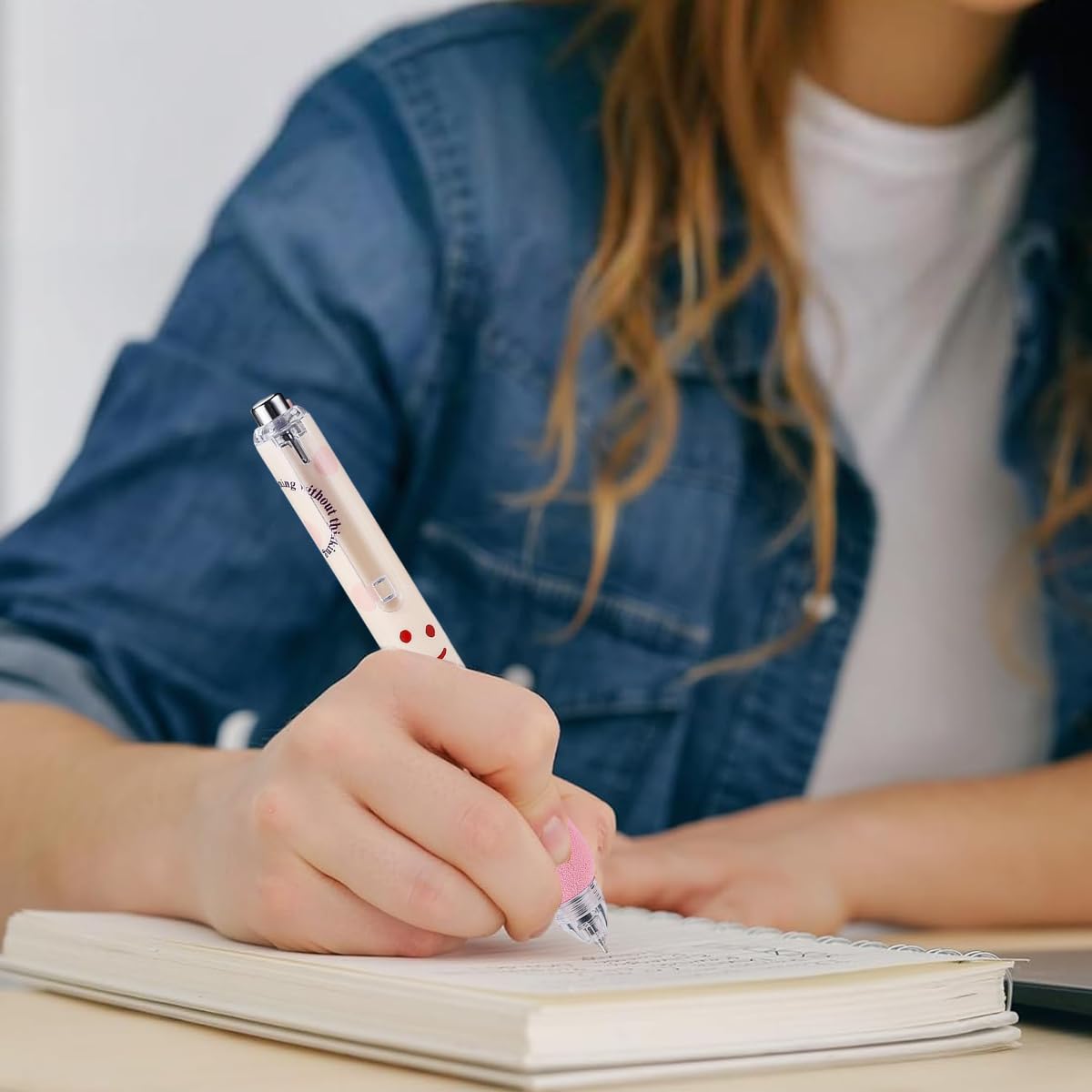 Climberty Gel Pens 6 pcs for School and Office Writing with 0.5mm Black Ink & Soft Grip | Quick Dry Retractable Cute Design