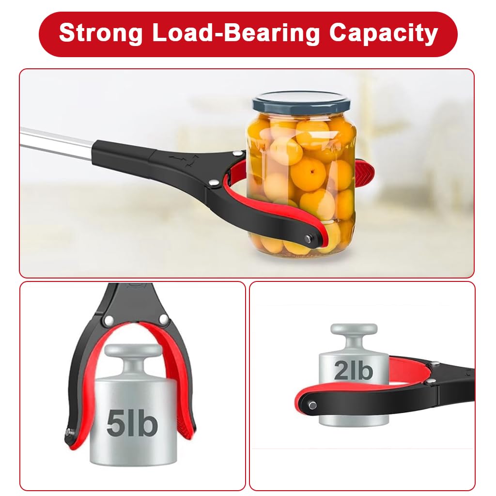 HASTHIP Waste Grabber Reacher Tool for Litter Pick Up featuring 32 in Length and Magnet | Ergonomic Handle for Elderly and Indoor Outdoor Cleaning