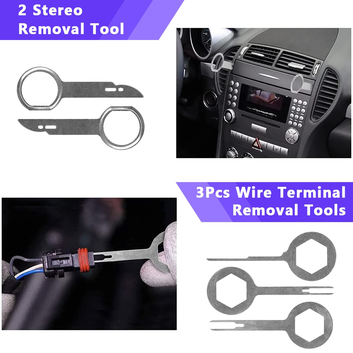 STHIRA Trim Removal Tool Kit for Car Panel Disassembly with 19 pcs Set and Ergonomic Nylon Tools | Includes Storage Bag