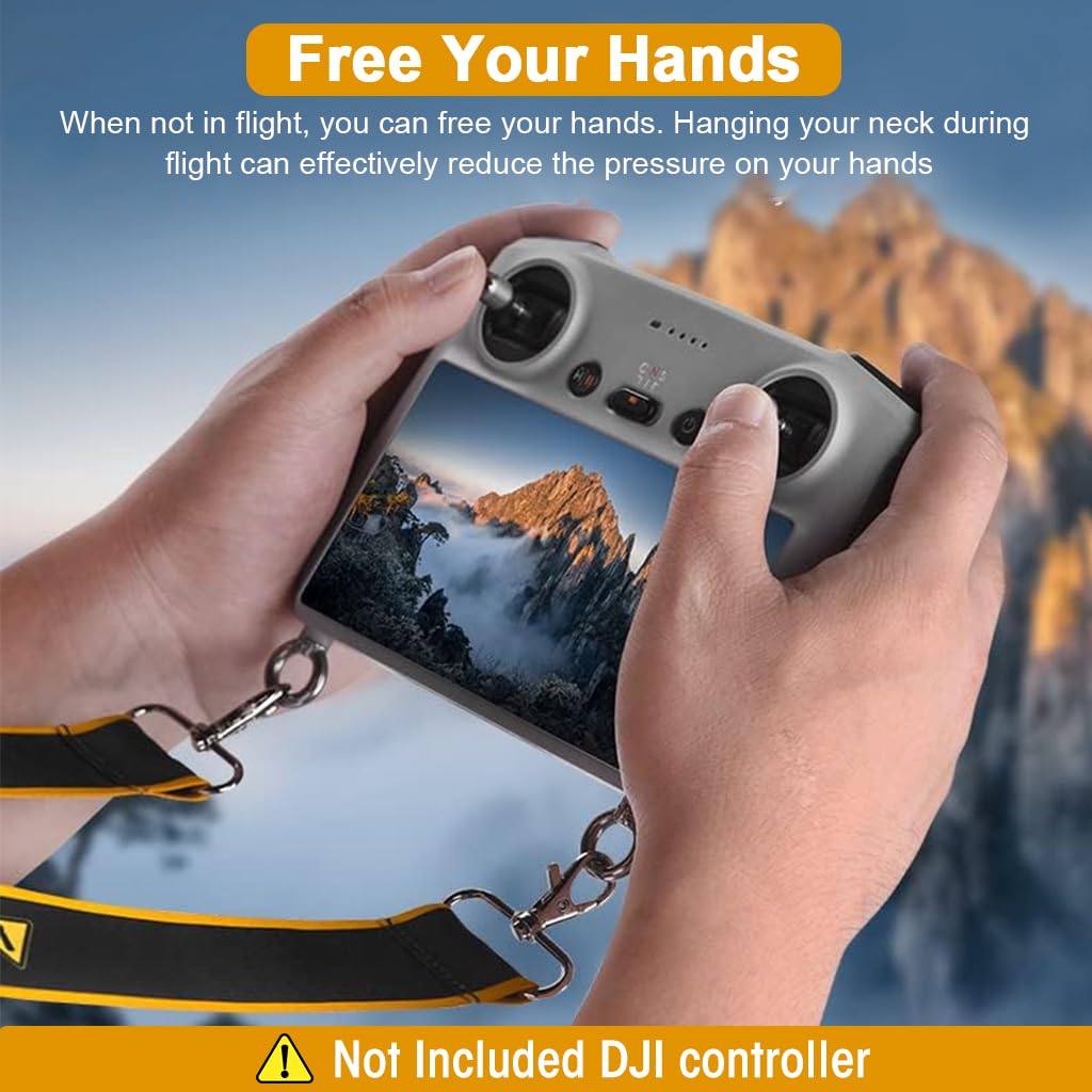 Verilux Neck Strap for DJI Controllers with Dual Metal Rings and Quick Release Buckles 22.8 in