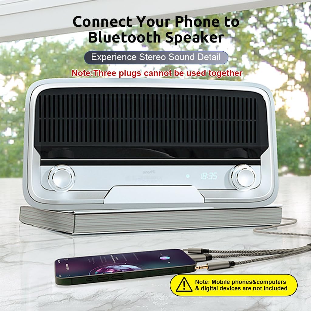 ZEITEL 3 in 1 Car Aux Cable for Stereo and Headphones with 1.5m Nylon Braid | USB C Lightning 3.5mm Connectors