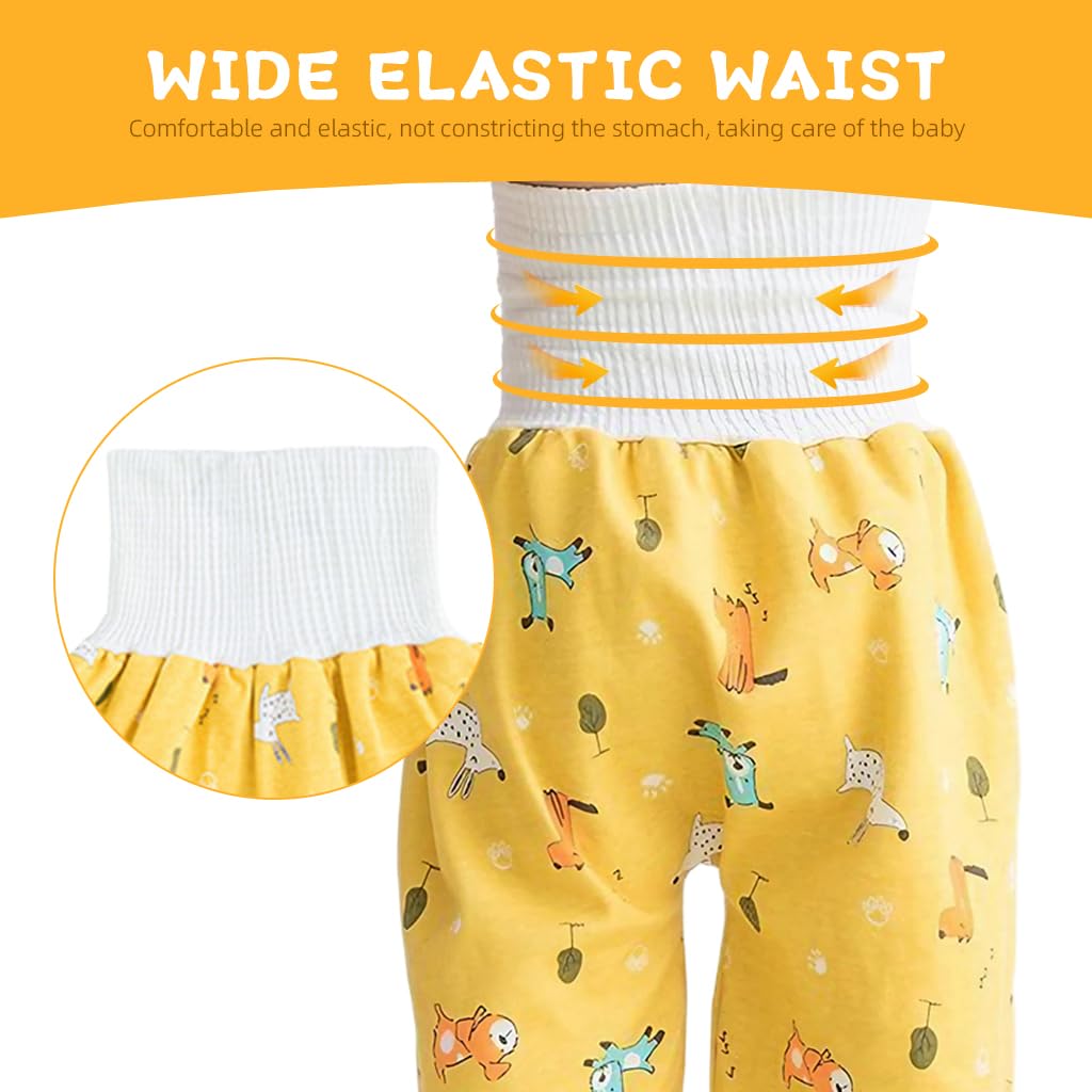 SNOWIE SOFT® Kid Diaper Pant Waterproof Training Pant High Waist Anti-leak Toddler Diaper Pant Summer Loose Breathable Cotton Kids Diaper Pant  for Kids 3-9 Years Old