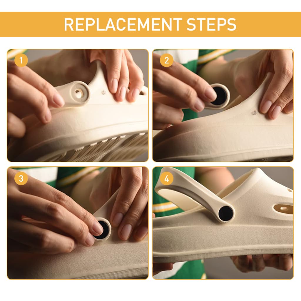 ZIBUYU Replacement Rivets for Crocs Shoes Strap Repair with Resin Fastener Buttons 100 pcs