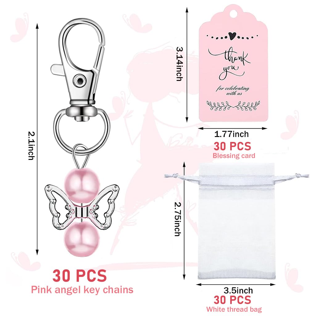 Supvox Guardian Angel Keychain Baptism Party Gifts Baby Eucharist Gift Party Keychain-30