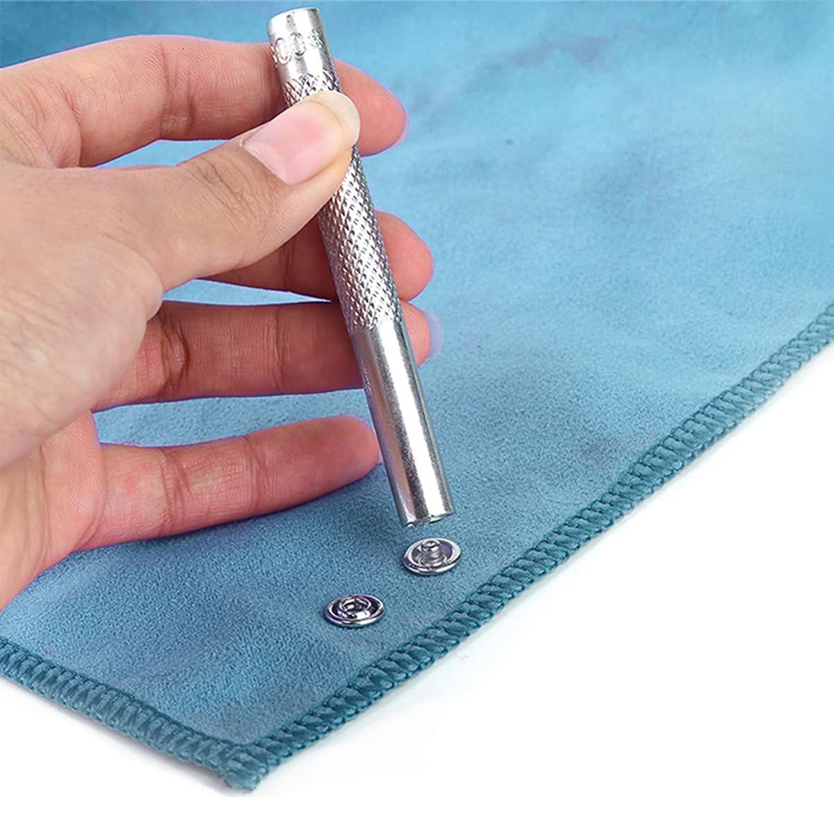 Serplex Craft Tool Die Punch Kit for Snap Buttons with 11pcs Multi Size Punch Set | DIY Leather and Denim Repair