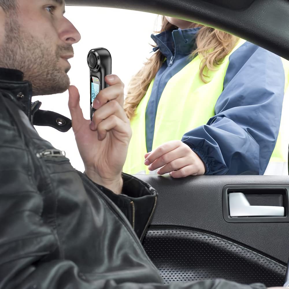 STHIRA Alcohol Tester for Personal and Professional Use with LCD Display and USB Rechargeable 0.00–0.19% BAC Precision Sensor