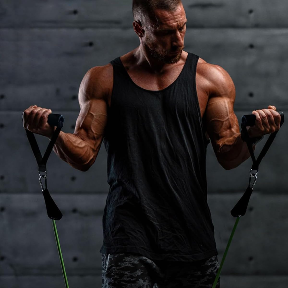 Proberos Resistance Exercise Bands Set for Home Workouts with Door Anchor System | 5 Bands 200lbs