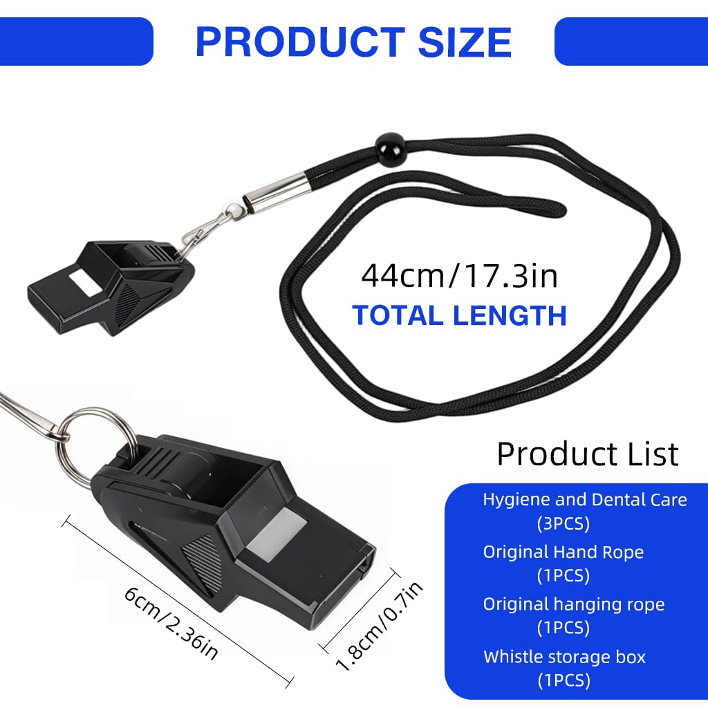 Proberos Whistle for Sports Coaches with 130dB Pealess Design and ABS Body | Includes Lanyard and Case