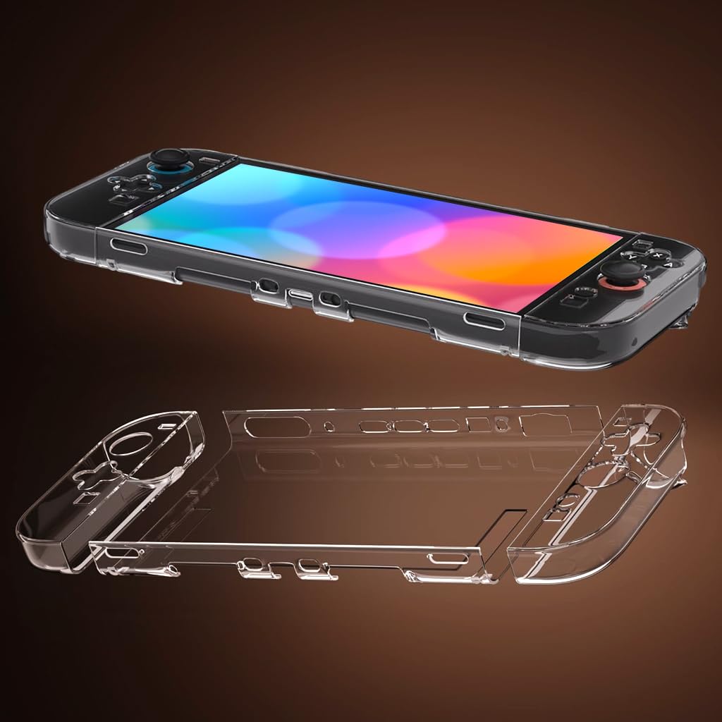 ZORBES Compatible Switch 2 2025 Case with Kickstand and Detachable Controller Covers | Clear Anti‑Scratch PC Protective Shell