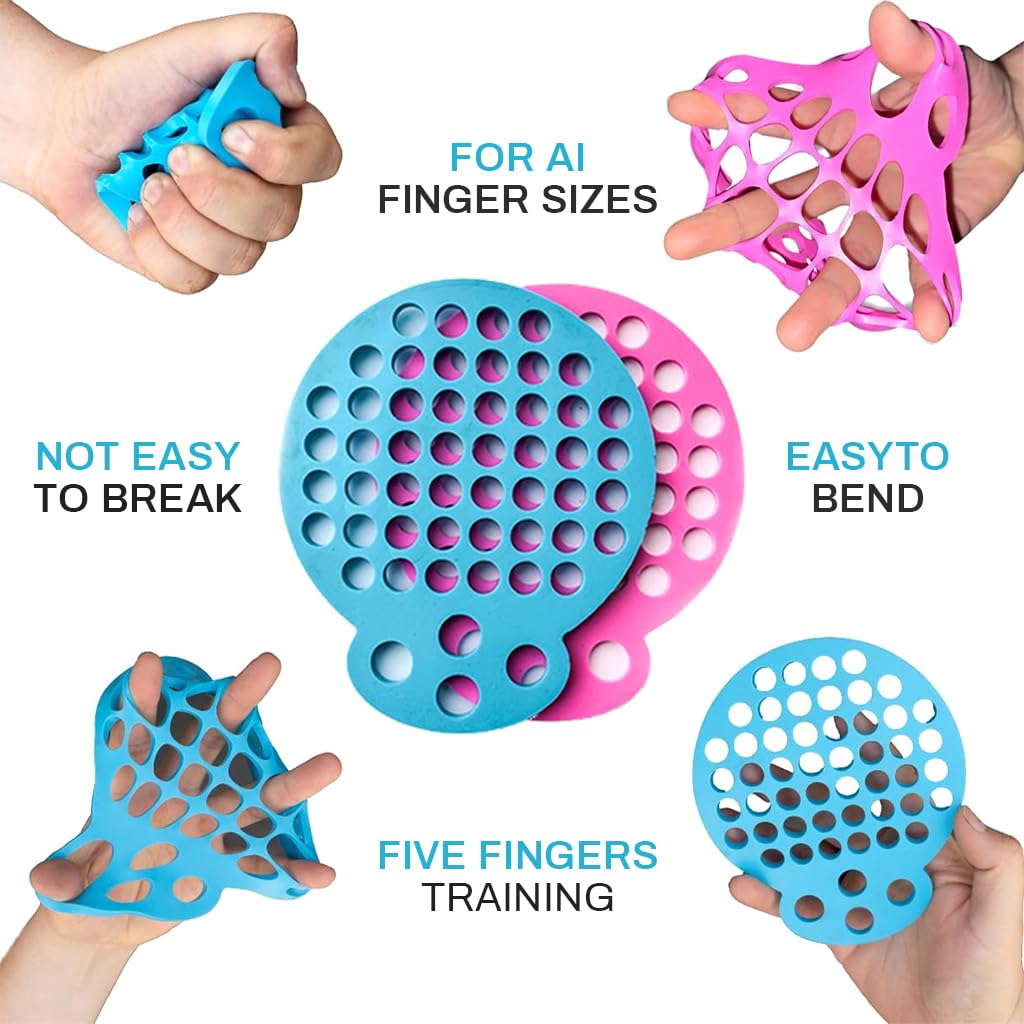 Proberos Finger Stretcher for Hand Therapy and Grip Exercise 2 Pack Silicone Equipment