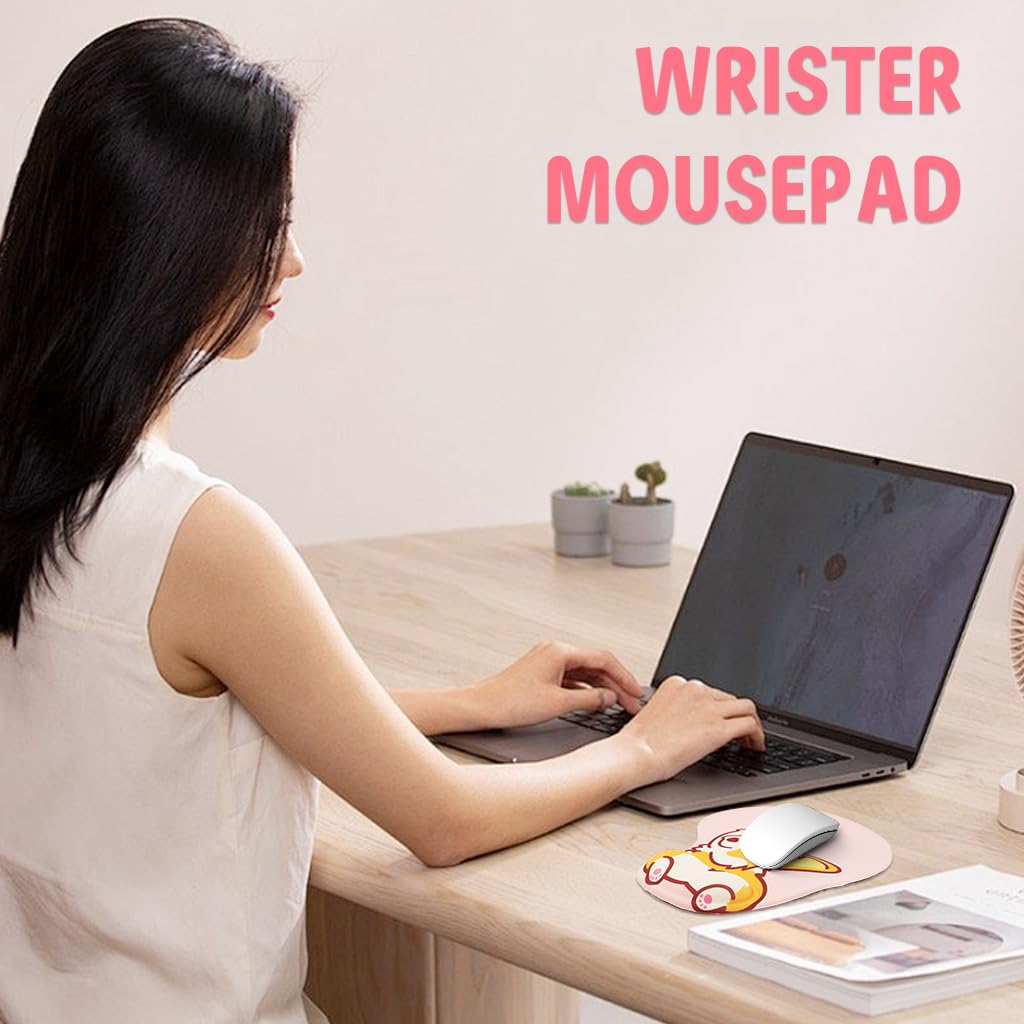 ZORBES Mouse Pad with Wrist Rest for Office and Gaming featuring Ergonomic Gel Base