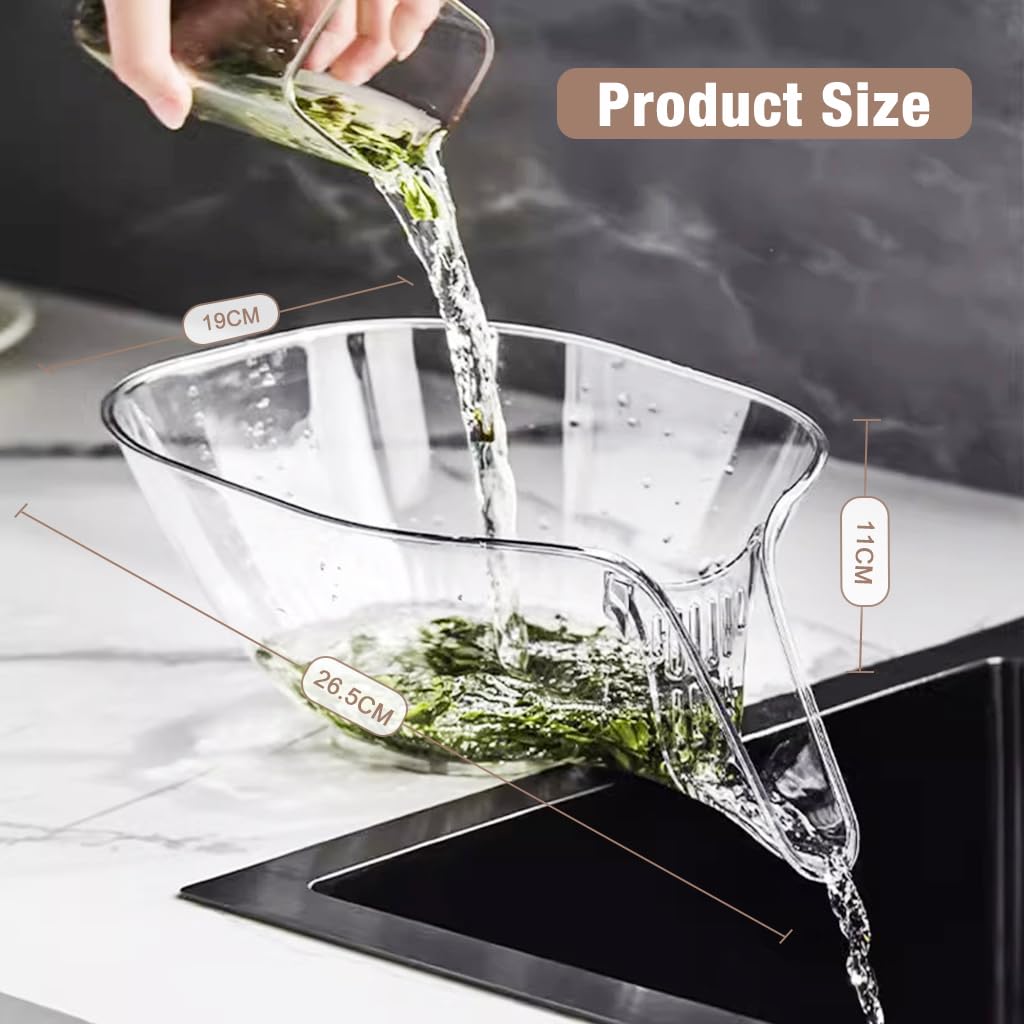 Supvox Funnel Food Drainer for Pasta and Vegetables featuring Integrated Mesh Strainer Basket