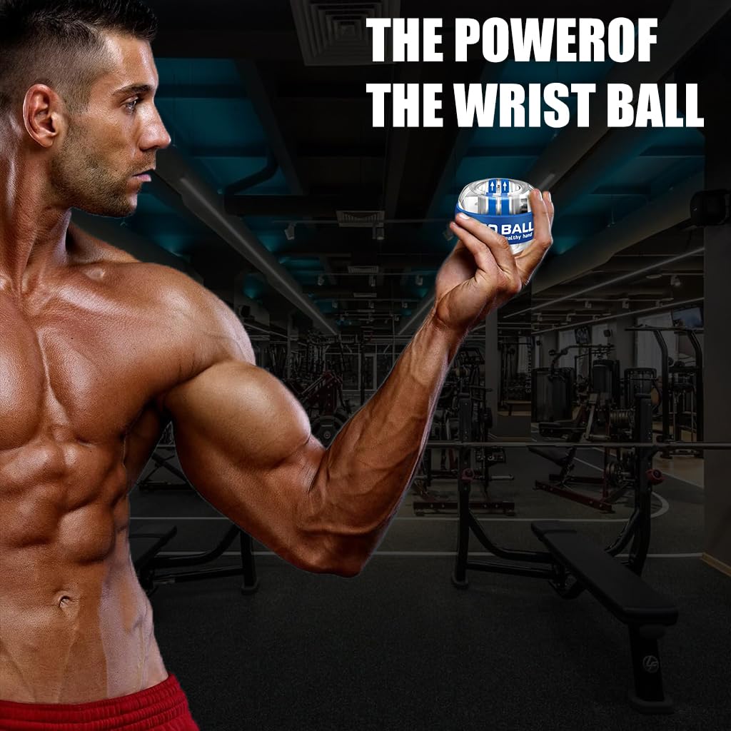 Optifit Wrist Trainer Ball for Arm and Grip Exercise with Auto Start Design 7cm | Portable