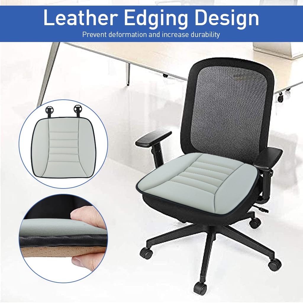 STHIRA Car Seat Cover for Car Seats and Office Chairs featuring 3D Ergonomic Design 47×49×3 cm Grey