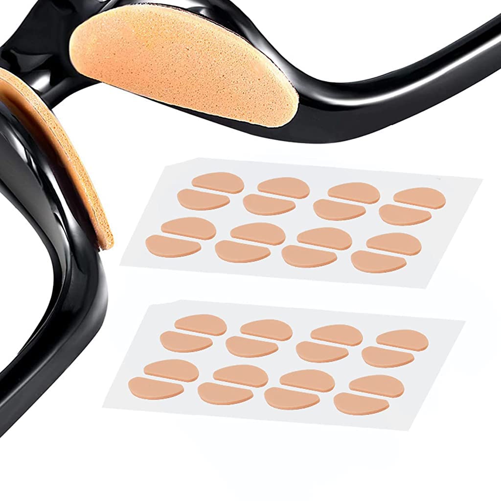 HASTHIP® 40 Pairs 1.5mm Thick Glasses Adhesive Anti-Slip EVA Sponge D-shape Eyeglasses Nose Pads with 1.9 x 0.9cm Size