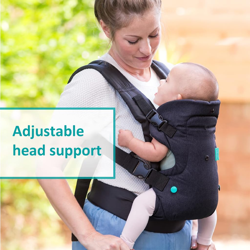 SNOWIE SOFT 4 in 1 Kangaroo Baby Carrier for 0 to 2 Year Use with Lumbar Support & Sun Cover | Adjustable Breathable Cotton