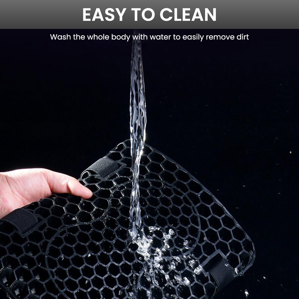 STHIRA Motorcycle Gel Cushion for Bikes and Scooters with 3D Shock Absorbing Honeycomb | 3PCS Breathable Anti Slip Seat Cover