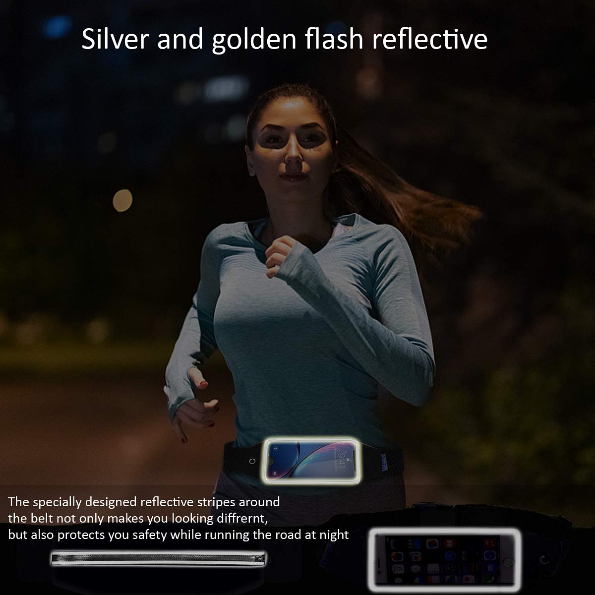 GUSTAVE Belt Bag for Running featuring TPU Touch Screen Window and Lycra Fabric | Fits Phone up to 7 in