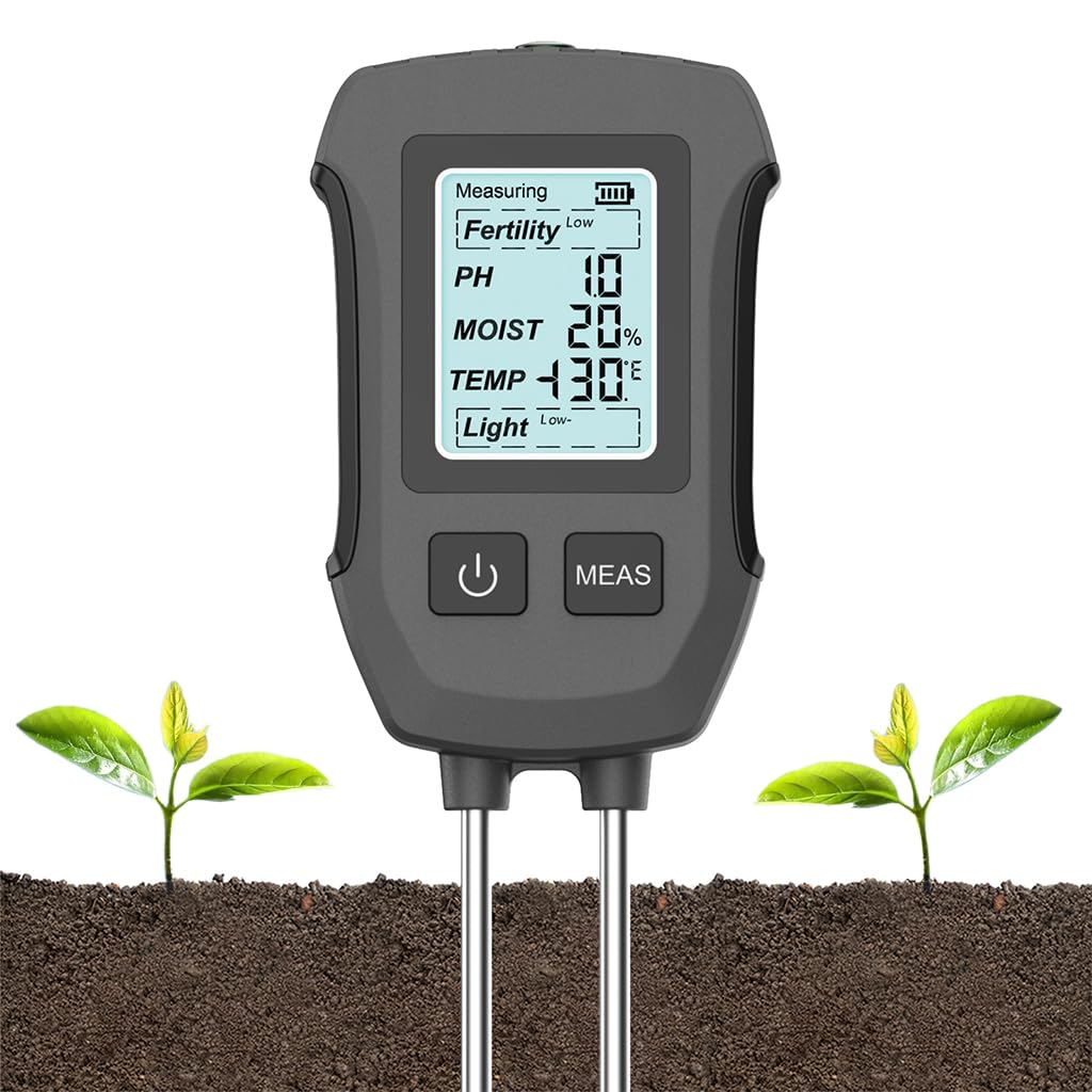 [Second-hand]HASTHIP@ Soil Meter 5 in 1 Professional Dual Probes Soil Meter for Moisture/Temp/PH/Sunlight/Fertility