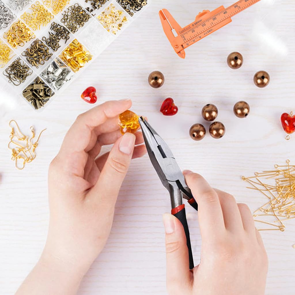 HASTHIP Jewelry Making Kit for Bracelets and Necklaces with 977 Pcs and Crimping Pliers | 4 Color Beads and Organizer Box