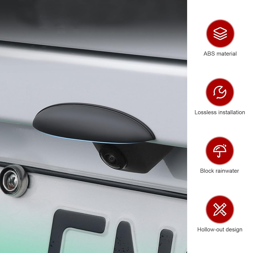 STHIRA® 1-Pack Car Rear View Camera Cover, Backup Sun Visor Shield, Anti-rain Reversing Cameras Protection, Vehicle Reversing Cam Modification Accessories, Universal for Most Cars