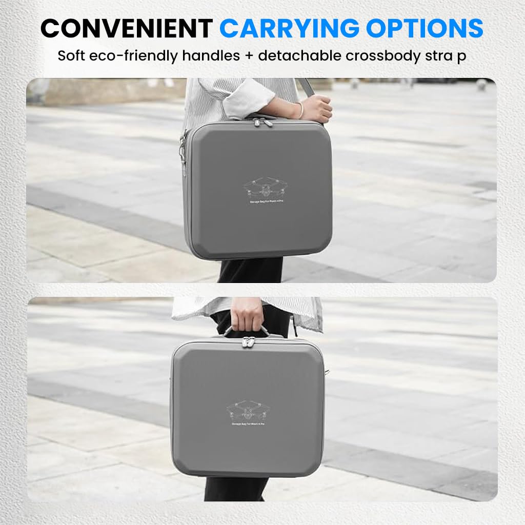 ZORBES Mavic 4 Pro Drone Carry Bag with Custom Molded EVA Hard Shell and Shoulder Strap