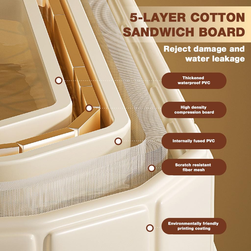 HANNEA Bath Tub for Adult for Hot and Cold Therapy featuring Folding Design and 1.5 m Size | Multilayer PVC with Drainage Pipe