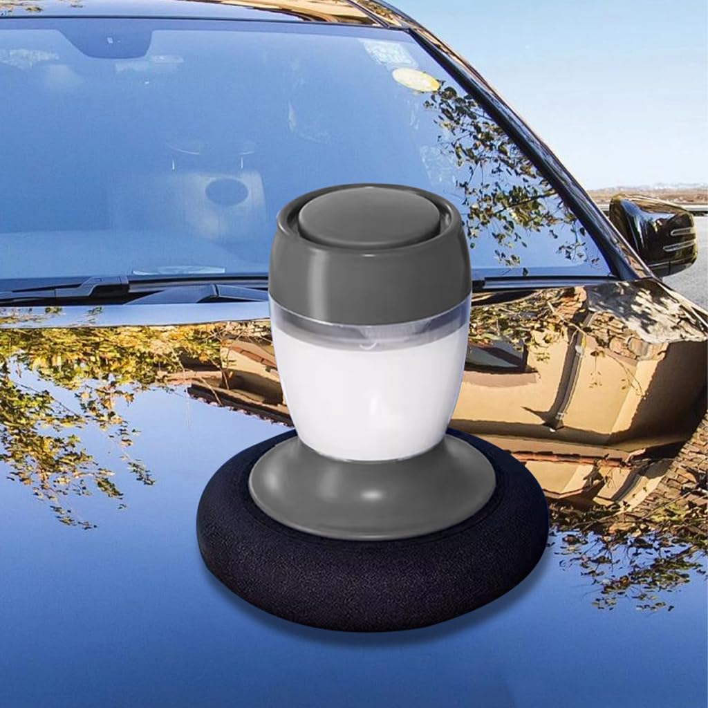 STHIRA Car Wax Applicator Pad for Polishing and Waxing with Ergonomic Dispenser Handle