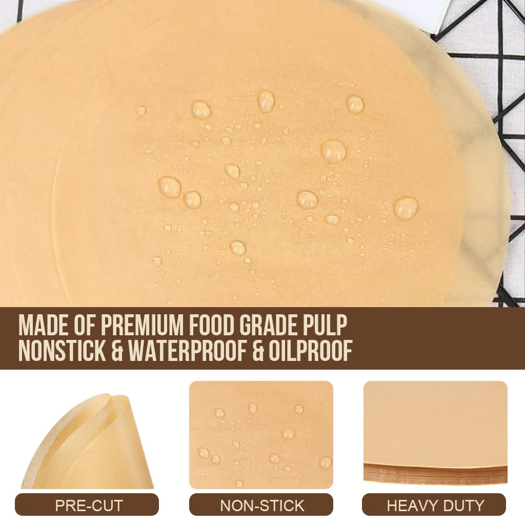 HASTHIP Burger Patty Separator Sheets for Easy Food Prep featuring Non Stick Silicone Coating 200 Count 15cm Dia | Food Grade Parchment Paper