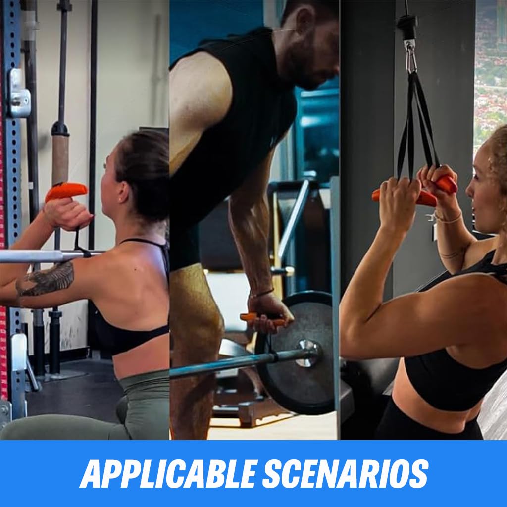 Proberos Gym Hand Grips for Pull Ups and Rows with Bullhorn Design & Nylon Straps | 2PCS Set