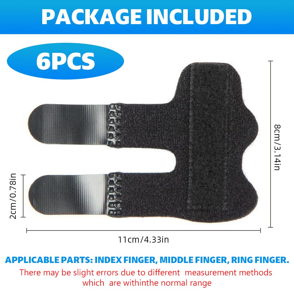 HANNEA Finger Splints with Dual Hook and Loop Closure and Aluminum Insert for Pain Relief | 18PCS Adjustable Thumb Support