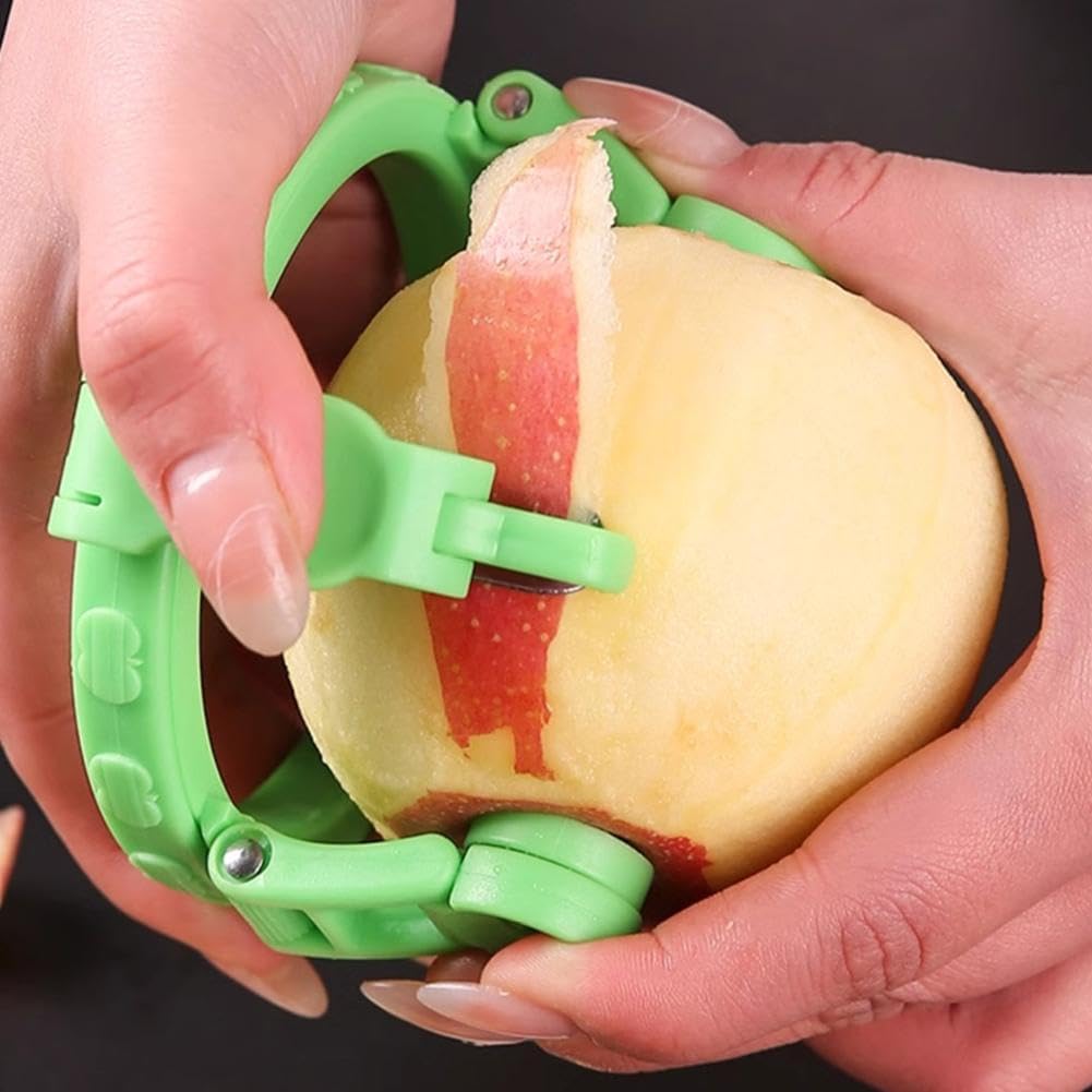 Supvox Ring Fruit Peeler for Pear Peach and Kiwi with Spiked Grips & Stainless Steel Blades