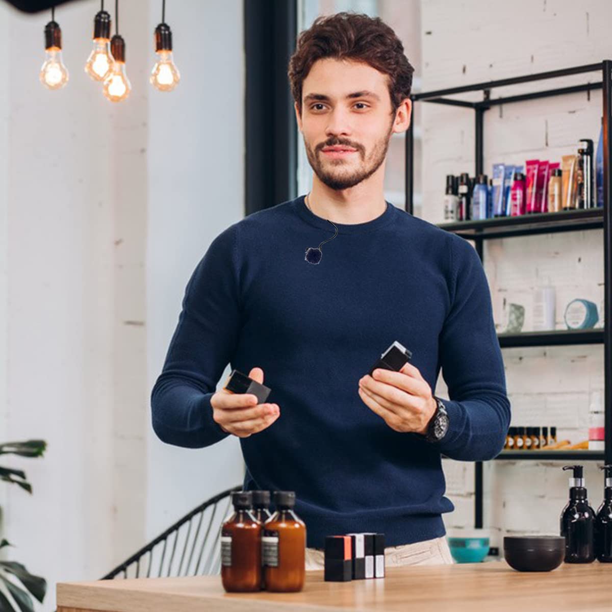 Proberos Microphone Windscreen for Lapel Lavalier Mic with Black Fur | Imported from Hong Kong