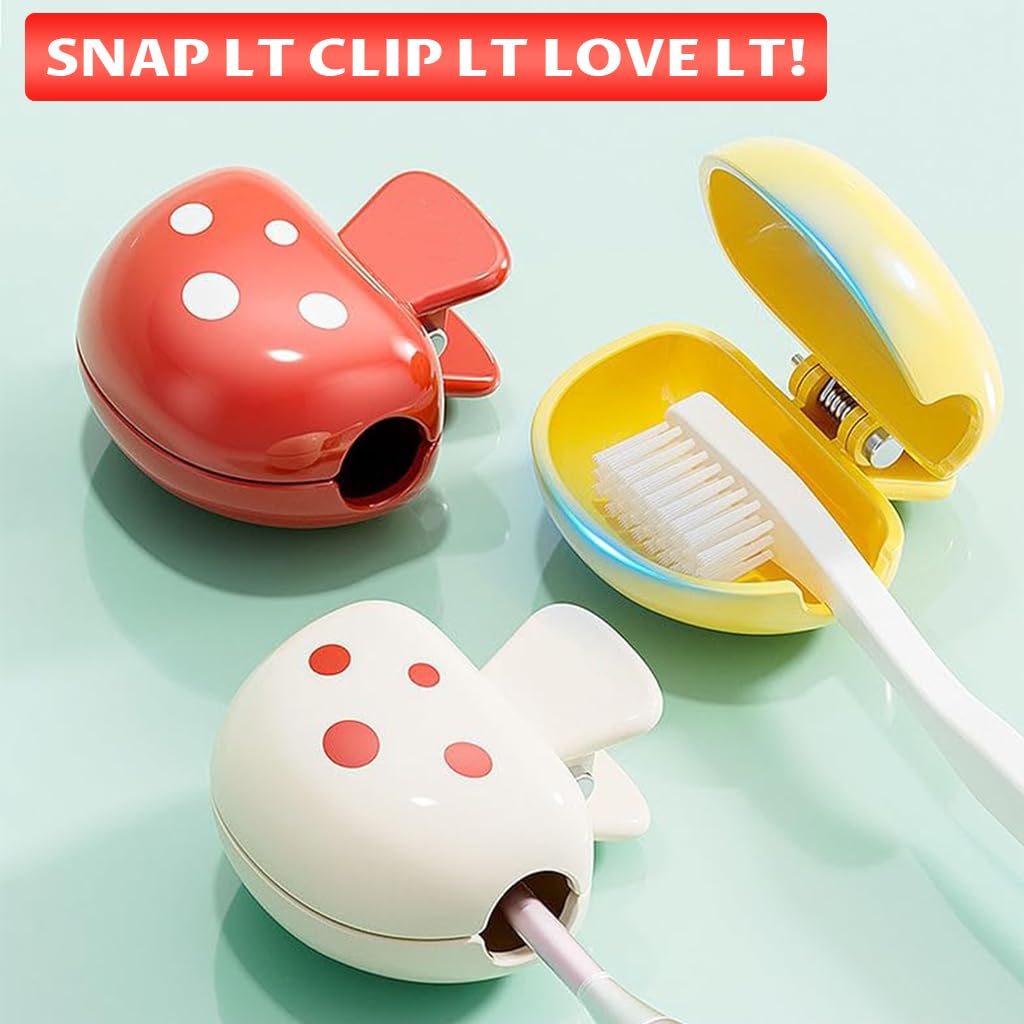 HASTHIP Toothbrush Cover Case for Travel and Home 3 Pack featuring Secure Snap Fit | Hygienic Protection for Adults and Teens