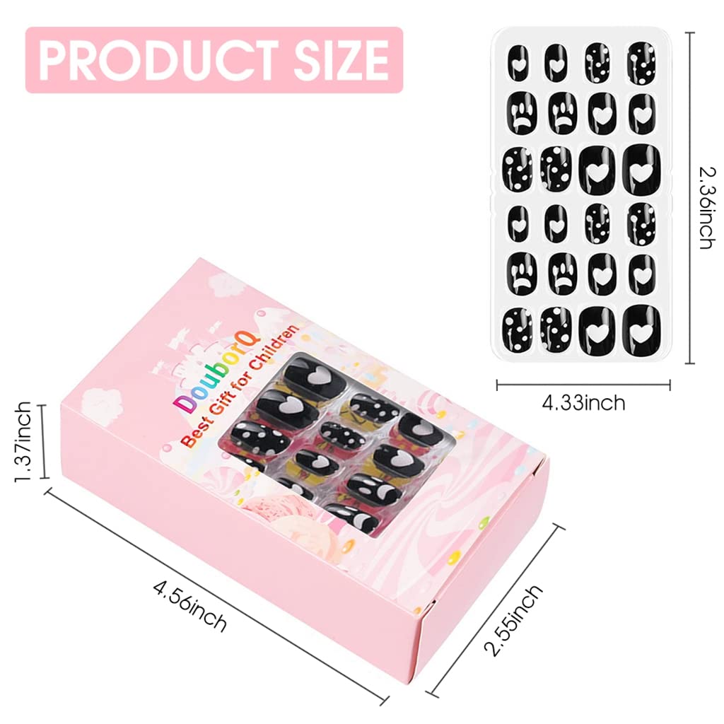 MAYCREATE Nail Art Kit for Kids with 120pcs ABS Fake Nails for Girls | Fun Gift Idea